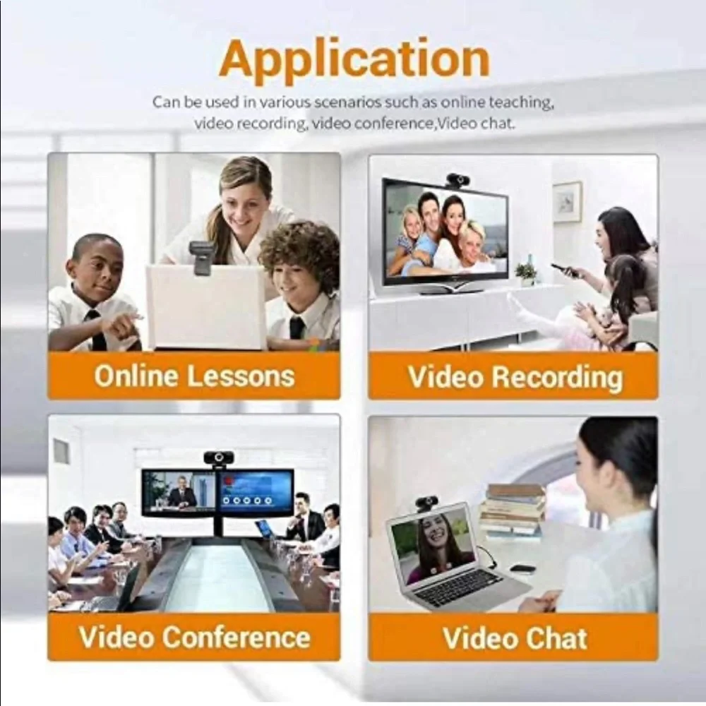Webcam HD 1080P Webcam Camera with Microphone